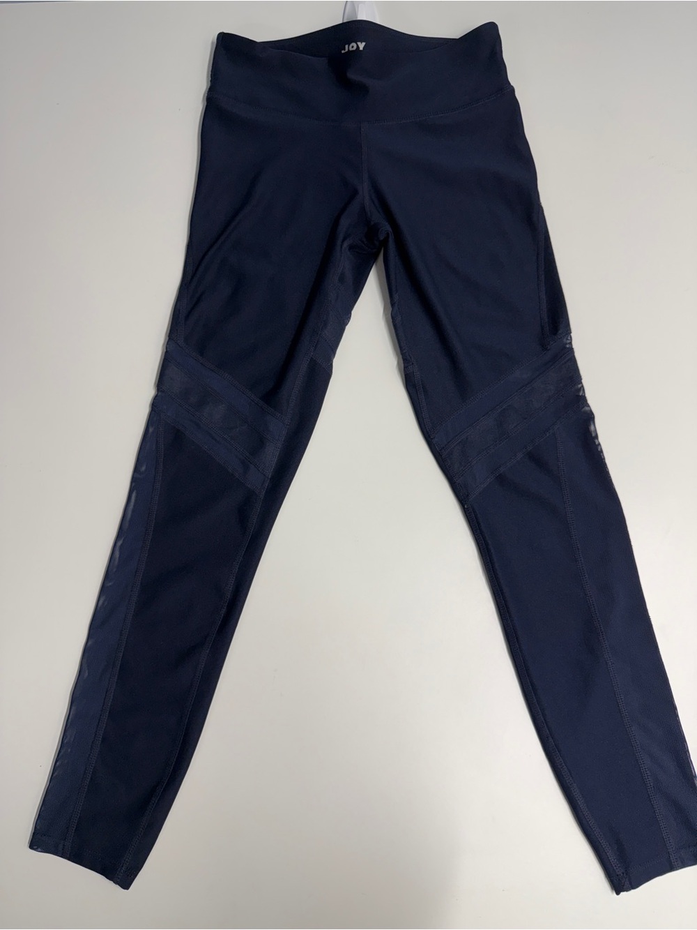 JoyLab Navy Mesh-Trim Active Leggings